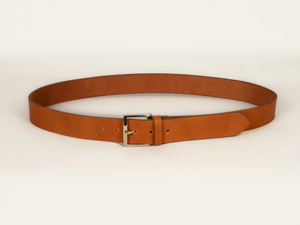 ceinture, ceinture cuir, cuir camel, authentique, cuir de buffle, ceinture en cuir camel, aparté, artisan créateur