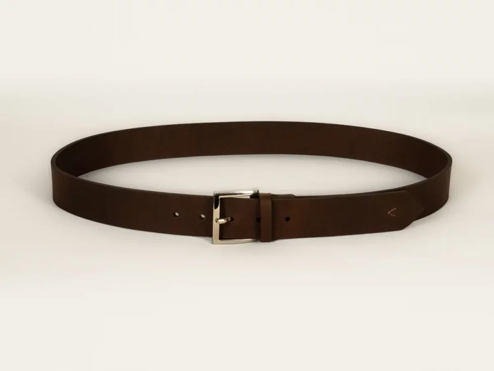 ceinture, ceinture cuir, cuir marron, authentique, cuir de buffle, ceinture en cuir marron, aparté, artisan créateur